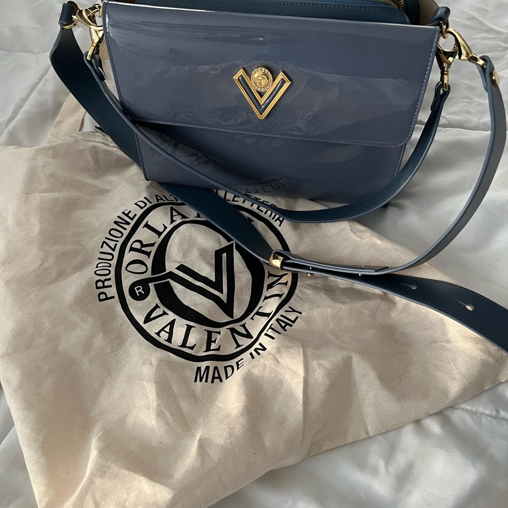 Valentino Blue Patent Leather Women's Bag new no tags